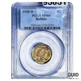 1938-D Buffalo Nickel PCGS MS66