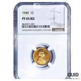 1940 Wheat Cent NGC PF65 RD