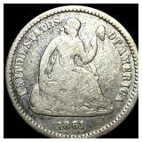 1861 Silver Half Dime NICELY CIRCULATED
