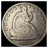 1870-S Silver Half Dollar LIGHTLY CIRCULATED