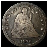 1878 Seated Liberty Quarter NICELY CIRCULATED