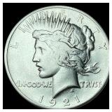 1921 Silver Peace Dollar NEARLY UNCIRCULATED