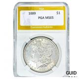1889 Morgan Silver Dollar PGA MS65