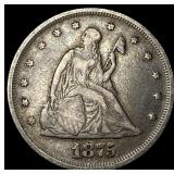 1875 Seated Liberty Twenty Cents NEARLY UNCIRCULAT
