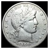 1908-O Silver Barber Half Dollar NEARLY UNCIRCULAT