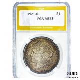 1921-D Morgan Silver Dollar PGA MS63