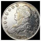 1821 Capped Bust Half Dollar CLOSELY UNCIRCULATED