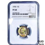 1950 Jefferson Nickel NGC PF68
