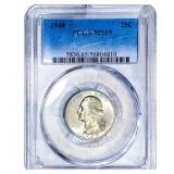 1948 Washington Silver Quarter PCGS MS65