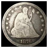 1876 Seated Liberty Quarter LIGHTLY CIRCULATED