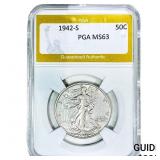1942-S Walking Liberty Half Dollar PGA MS63