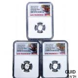 [3 Coins] 2020,2021,2022-S Roosevelt Dime NGC PF70