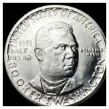 1951 Silver Booker T. Washington Half Dollar GEM B