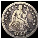1844 Silver Seated Liberty Dime LIGHTLY  CIRCULAT