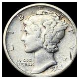 1921-D Silver Mercury Dime NEARLY  UNCIRCULATED