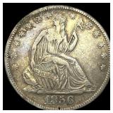 1856-S Silver Half Dollar CLOSELY UNCIRCULATED