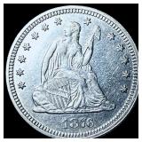 1876 Seated Liberty Quarter CHOICE BU