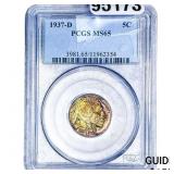 1937-D Buffalo Nickel PCGS MS65
