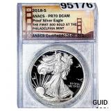 2018-S Silver Eagle ANACS PR70 DCAM
