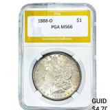 1888-O Morgan Silver Dollar PGA MS66