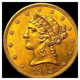 1903-S Gold $5 Liberty Head Half Eagle  UNCIRCULA