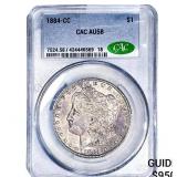 1884-CC Morgan Silver Dollar CAC AU58