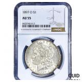 1897-O Morgan Silver Dollar NGC AU55
