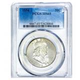 1954 Franklin Half Dollar PCGS MS65