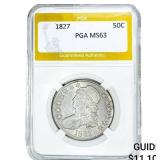 1827 Capped Bust Half Dollar PGA MS63