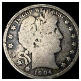 1904-S Silver Barber Half Dollar LIGHTLY CIRCULATE