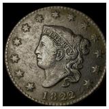 1822 Coronet Head Large Cent CLOSELY UNCIRCULATED