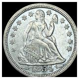 1854 Arrows Seated Liberty Dime CLOSELY  UNCIRCUL