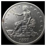 1877-S Silver Trade Dollar ABOUT UNCIRCULATED