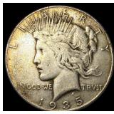 1935 Silver Peace Dollar NEARLY UNCIRCULATED