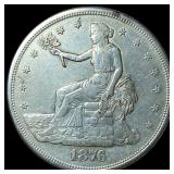 1876-S Silver Trade Dollar NEARLY  UNCIRCULATED