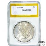 1885-O Morgan Silver Dollar PGA MS66