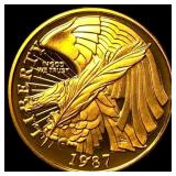 1987-W .2419oz Gold $5 Constitution CHOICE  PROOF