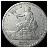 1876-S Silver Trade Dollar NEARLY  UNCIRCULATED