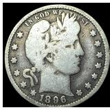 1896-O Silver Barber Quarter NICELY  CIRCULATED