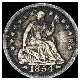 1854 Arrows Silver Half Dime LIGHTLY CIRCULATED