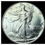 1945 Silver Walking Liberty Half Dollar GEM  BU
