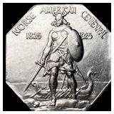 1925 Silver Norse American Centennial Medal CHOICE