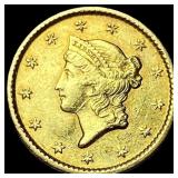 1851 Gold $1 Type 1 Liberty Head CLOSELY  UNCIRCU