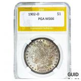 1902-O Morgan Silver Dollar PGA MS66