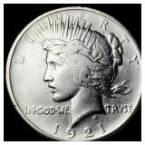 1921 Silver Peace Dollar CLOSELY UNCIRCULATED