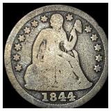 1844 Seated Liberty Dime LIGHTLY CIRCULATED