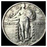 1928-D Silver Standing Liberty Quarter NEARLY  UN