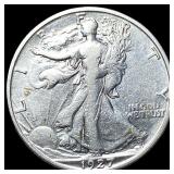 1927-S Silver Walking Liberty Half Dollar  NEARLY