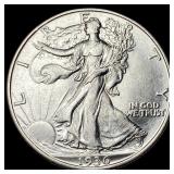1936-D Silver Walking Liberty Half Dollar UNCIRCUL