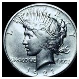 1921 Silver Peace Dollar CHOICE AU